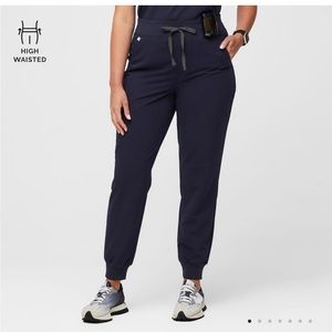 FIGS High Waisted Zamora™ Jogger Scrub Pants Navy